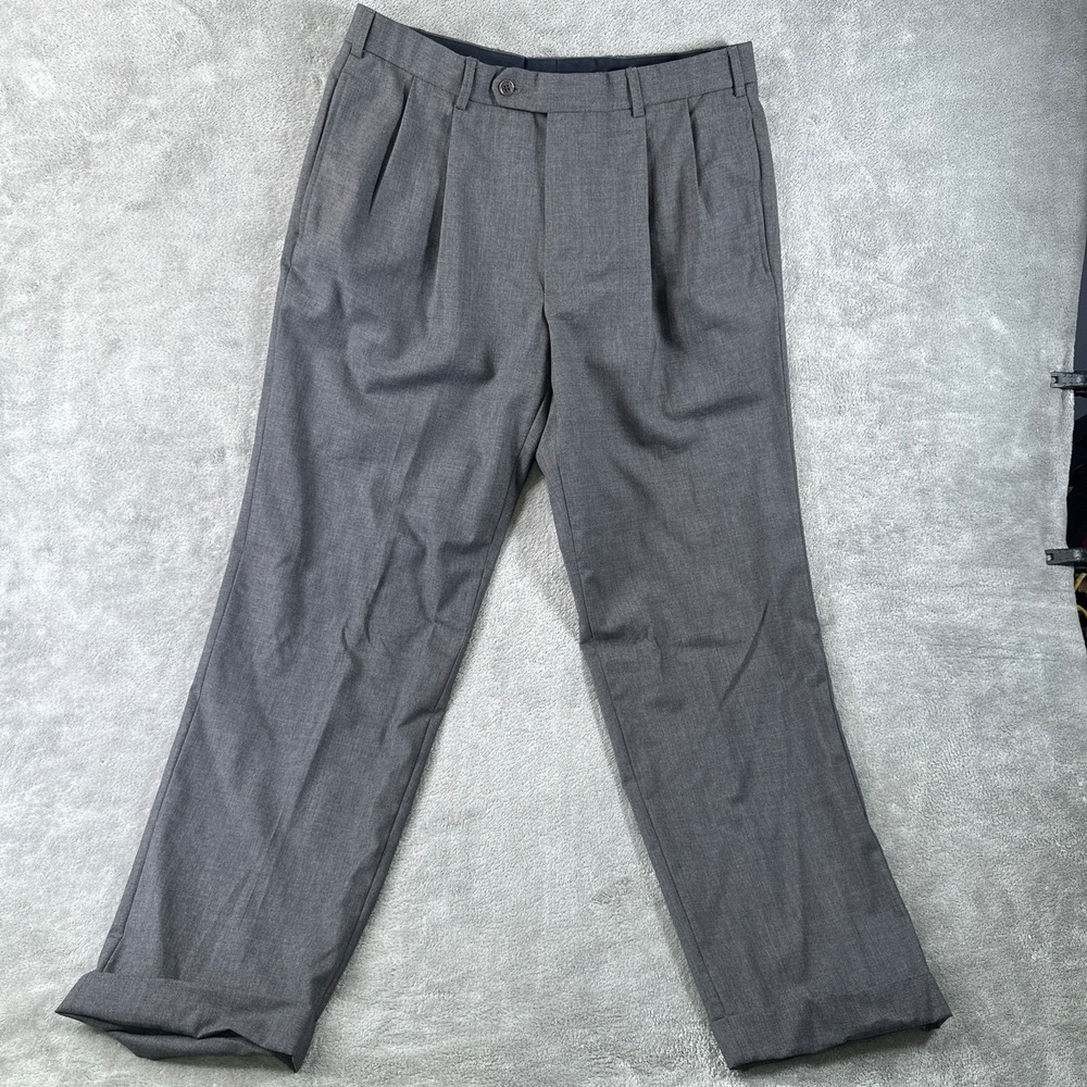 Brooks Brothers 346 Pants Men 31x29 Double Pleated Cuffed 100% Wool Old Money